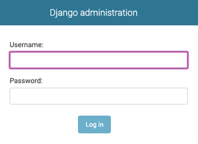 django admin login page